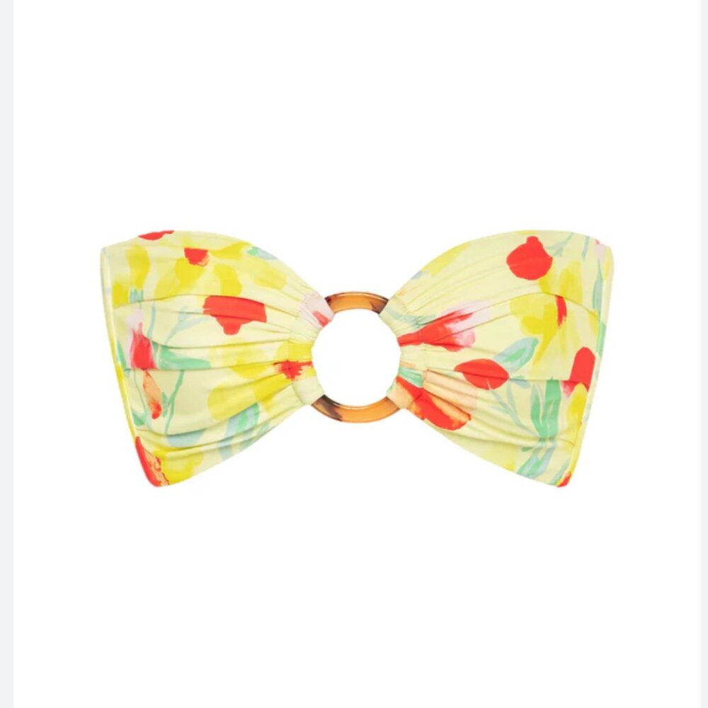 Montce Helena Floral Tori Bandeau High Waist Bikini Set NEW - Picture 5 of 11